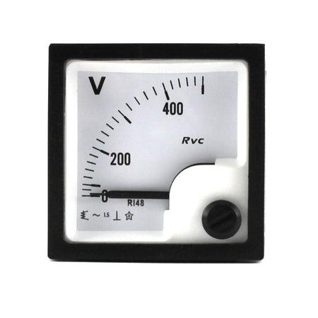 Voltmetro analogico 90FE. 48X48 Revalco
