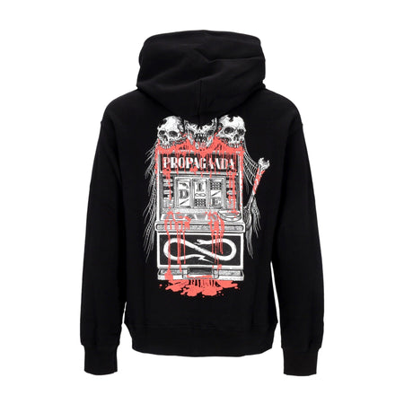 PROPAGANDA Felpa Leggera Cappuccio Uomo Addict Hoodie Black da uomo