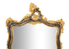 Biscottini SPECCHIERA DA PARETE IN LEGNO FINITURA FOGLIA ORO E NERO L67XPR7XH115 CM MADE IN ITALY