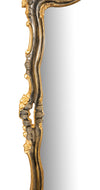 Biscottini SPECCHIERA DA PARETE IN LEGNO FINITURA FOGLIA ORO E NERO L67XPR7XH115 CM MADE IN ITALY
