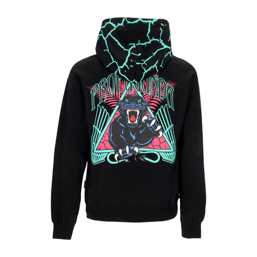 PROPAGANDA Felpa Leggera Cappuccio Uomo Triangle Panther Hoodie Black da uomo