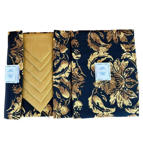 Tovaglia da tavolo con tovaglioli Gold Botticelli Home