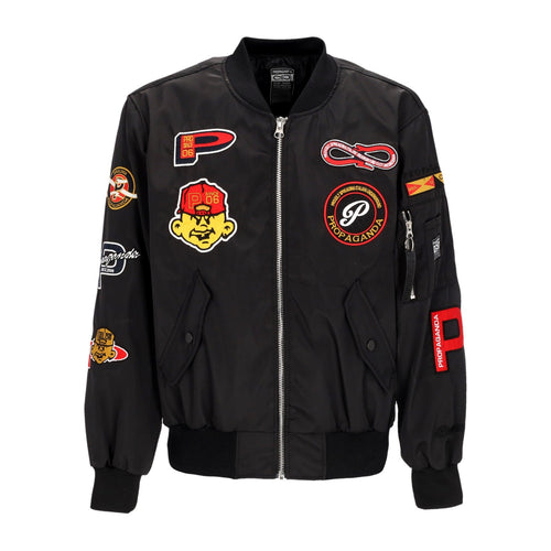 PROPAGANDA Giubbotto Bomber Uomo Baseball Bomber Black da uomo