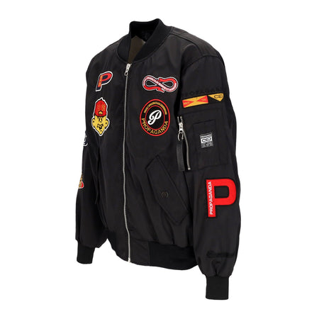 PROPAGANDA Giubbotto Bomber Uomo Baseball Bomber Black da uomo