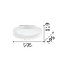 Plafoniera Moderna Ziggy Metallo Nero Led 42W 3000K Luce Calda