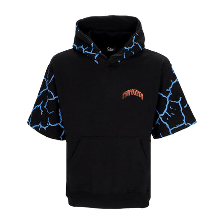 PROPAGANDA Felpa Leggera Cappuccio Manica Corta Uomo Triangle Gorilla Short Hoodie Black da uomo