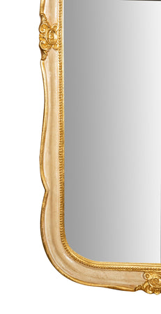 Biscottini SPECCHIERA DA PARETE IN LEGNO FINITURA FOGLIA ORO E AVORIO MADE IN ITALY