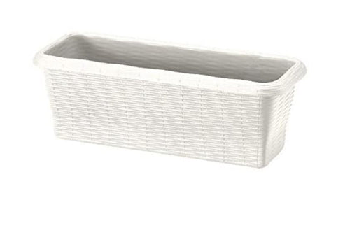 BALCONETTA RETTANGOLARE 'PAGLIA' CM 60x20x17,5 lt.11,5 - PANNA -DF 6125102