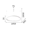 Sospensione Moderna Gemini Nero Led 80W 3000K Luce Calda