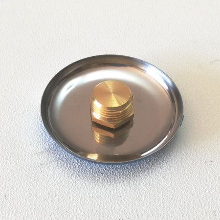Tappo in ottone da 1/2" con rosone cromato