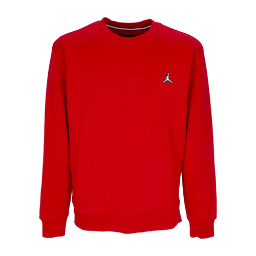 JORDAN Felpa Girocollo Uomo Essential Fleece Crewneck Gym Red/white da uomo