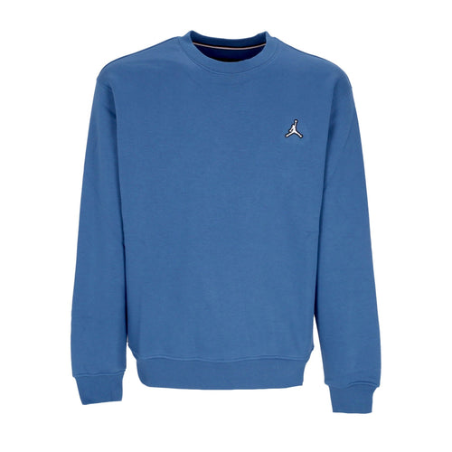 JORDAN Felpa Girocollo Uomo Essential Fleece Crewneck True Blue/white da uomo
