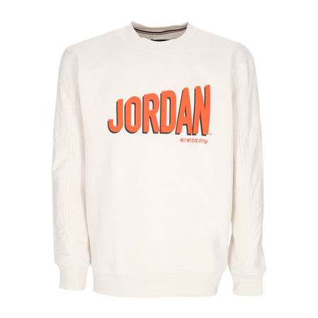JORDAN Felpa Girocollo Uomo Flight Mvp Graphic Fleece Crewneck Phantom/rush Orange/black da uomo