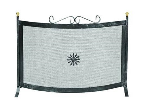 PARASCINTILLE CURVO PER CAMINO CON DECORO- cm.70x65h. - FERR 408813