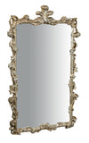 Biscottini SPECCHIERA DA PARETE IN LEGNO FINITURA FOGLIA ARGENTO ANTICATO L59XPR6XH98 CM MADE IN ITALY