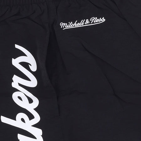 MITCHELL &amp; NESS Pantaloncino Uomo Nba Team Essentials Nylon Shorts Hardwood Classics Loslak Black da uomo