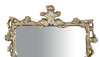 Biscottini SPECCHIERA DA PARETE IN LEGNO FINITURA FOGLIA ARGENTO ANTICATO L59XPR6XH98 CM MADE IN ITALY