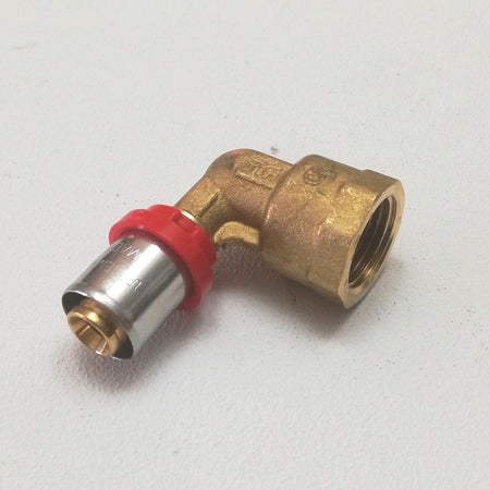 Tiemme raccordo 20 x 1/2" curvo gomito F femmina a pressare per tubo multistrato