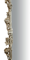 Biscottini SPECCHIERA DA PARETE IN LEGNO FINITURA FOGLIA ARGENTO ANTICATO L59XPR6XH98 CM MADE IN ITALY