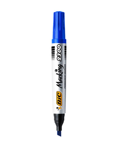 Marcatore permanente Bic Marking 2300 punta scalpello blu
