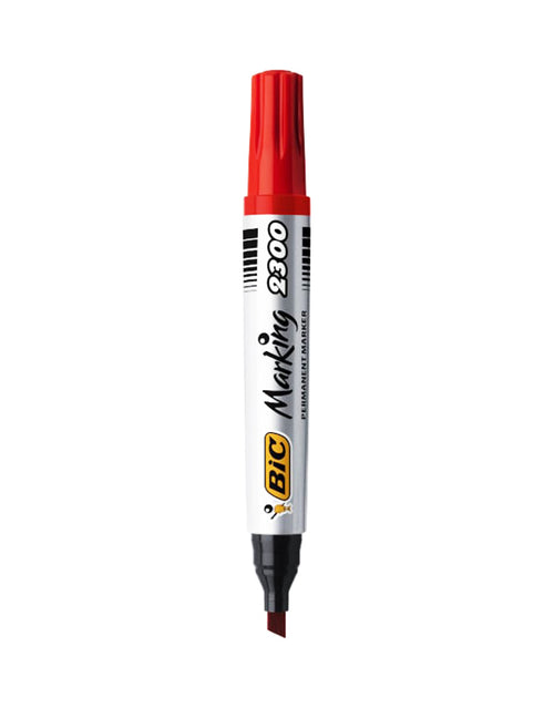 Marcatore permanente Bic Marking 2300 punta scalpello rosso