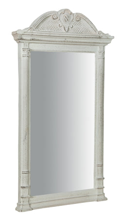 Biscottini SPECCHIERA DA PARETE LEGNO FINITURA BIANCO ANTICATO MADE IN ITALY L45XPR5XH82