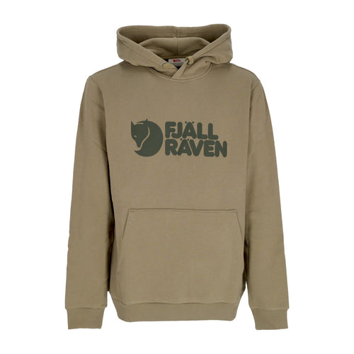 FJALLRAVEN Felpa Cappuccio Uomo Logo Hoodie Light Olive da uomo