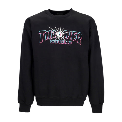 THRASHER Felpa Girocollo Uomo Nova Crewneck X Aws Black da uomo
