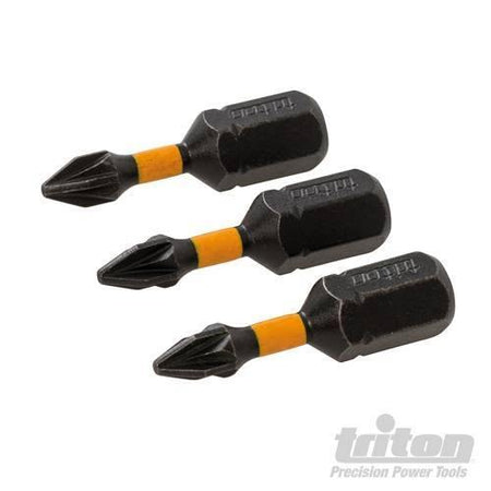 3 pz Punte inserti S2 ad impatto a taglio per cacciavite avvitatori in acciaio Triton