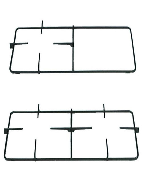 STAR KIT 2 GRILGIE PER 3 FUOCHI + PIASTRA MM 444 x 209 COLORE NERO P 5550/1