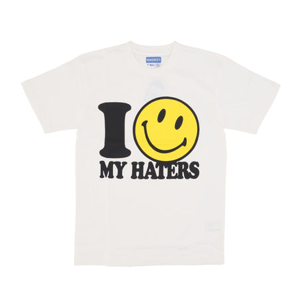 MARKET Maglietta Uomo Smiley Haters Tee Cream da uomo