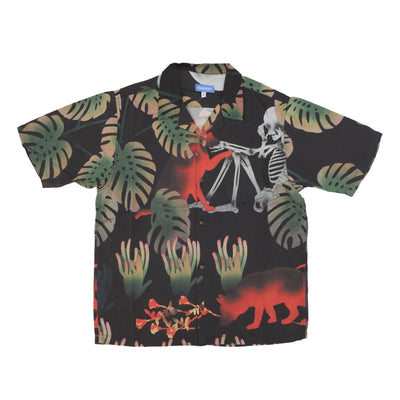 MARKET Camicia Manica Corta Uomo Vision Quest Button Up Shirt Black da uomo