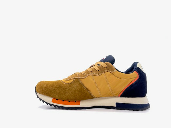 BLAUER Sneakers uomo QUEENS ocra e navy blue