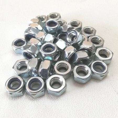 M 6 chiave 10 - 500pz dado esagonale autobloccante zincato passo grosso