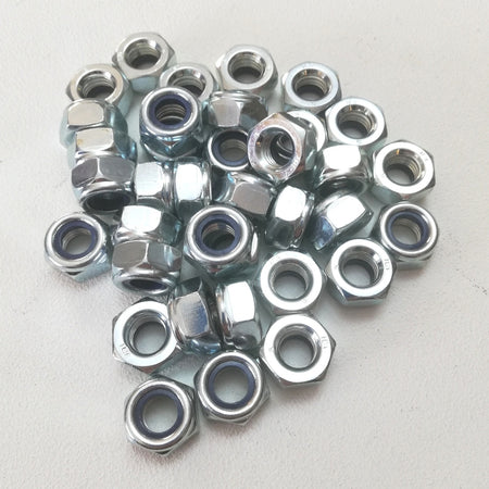 M 6 chiave 10 - 500pz dado esagonale autobloccante zincato passo grosso