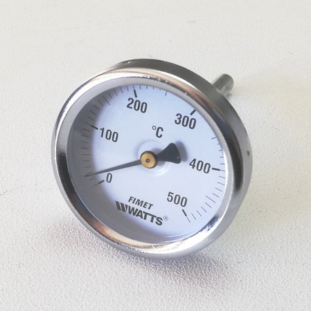 Termometro con stelo da 100mm per canna fumaria 0 - 500°C