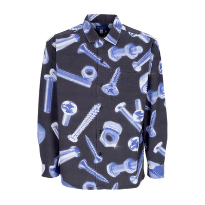 MARKET Camicia Manica Lunga Uomo Hardware Supply L/s Button Up Shirt Black da uomo