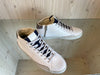 CRIME LONDON Sneaker Uomo Distressed Mid White Blu