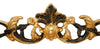 Biscottini SOPRAPORTA IN LEGNO FOGLIA ORO E NERO ANTICATO Made in Italy Fregio Offerta