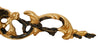 Biscottini SOPRAPORTA IN LEGNO FOGLIA ORO E NERO ANTICATO Made in Italy Fregio Offerta