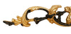 Biscottini SOPRAPORTA IN LEGNO FOGLIA ORO E NERO ANTICATO Made in Italy Fregio Offerta