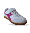 Scarpe sneakers Bambine e ragazze Diadora KYOTO 101.182981 bianco-fuxja laccio elastico e velcro