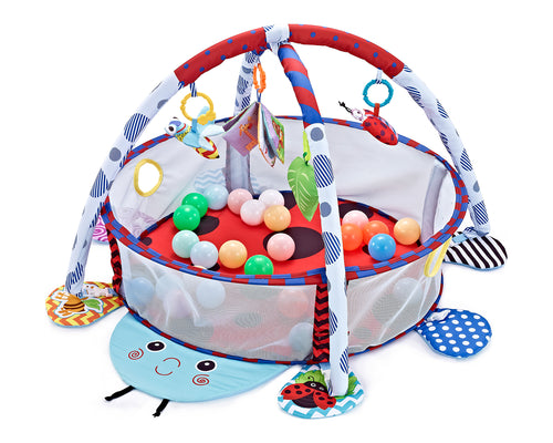 Tappetino Kikkaboo con 30 palline Ladybug