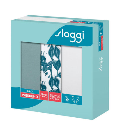 Sloggi Donna 24/7 Weekend Tai C3P 10198237 Confezione 3 Slip Tai S10 - Passarelli Biancheria