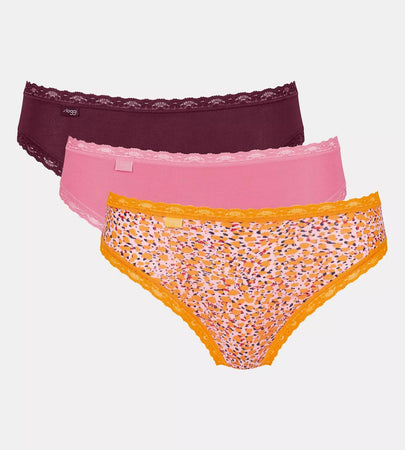 Sloggi Donna 24/7 Weekend Tai C3P 10198237 Confezione 3 Slip Tai S10 - Passarelli Biancheria