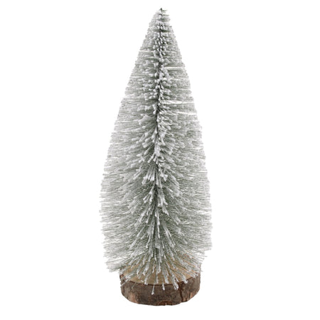 Albero su tronchetto alberello natalizio pino innevato Natalizio in PVC