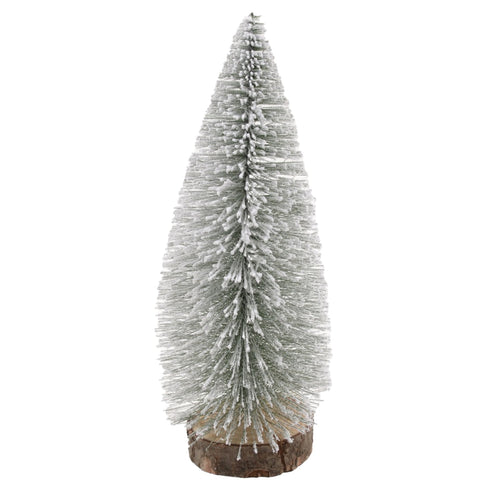 Albero su tronchetto alberello natalizio pino innevato Natalizio in PVC