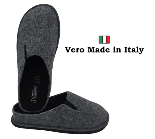 Primo Calzature Ottime Pantofole Chiuse da Uomo, Ciabatte Invernali per Casa, Soletta in Memory Foam, Plantare Estraibile, 100% Made in Italy