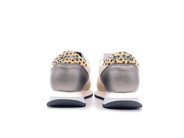 SUN68 Sneakers Donna Stargirl Glitter Bianco Panna