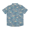 SALTY CREW Camicia Manica Corta Uomo Feeding Frenzy Uv Woven Slate Blue da uomo